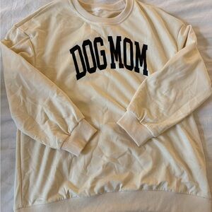 Cream 'Dog Mom' Sweatshirt
